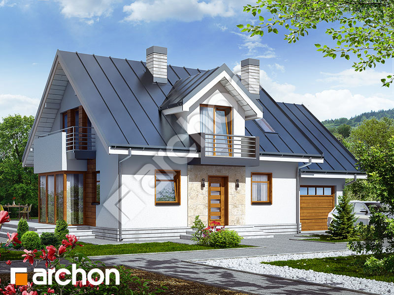 Проект будинку ARCHON+ Будинок в рододендронах 6 (Н) вер.2 Вид 1
