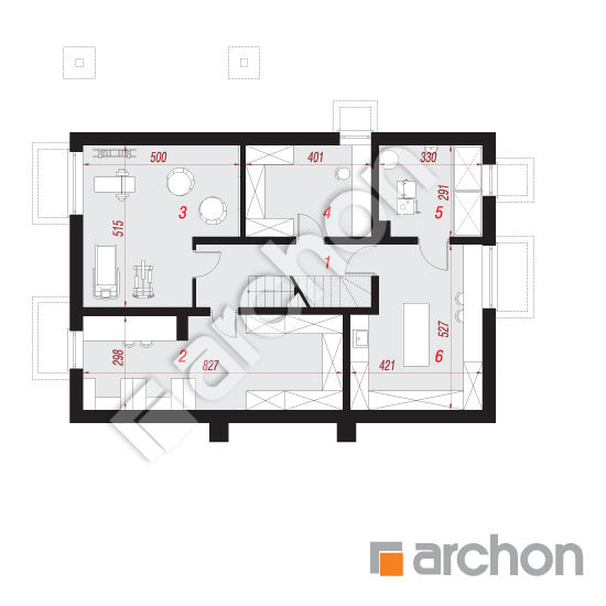 Проект будинку ARCHON+ Будинок в комміфорах 2 (П) План підвалу