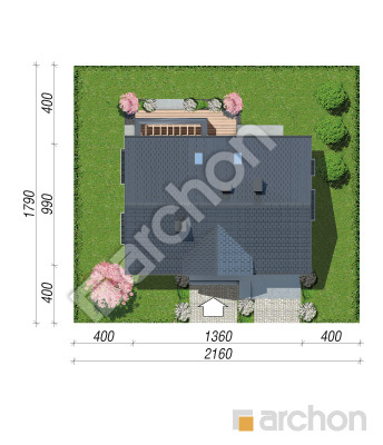 Проект дома ARCHON+ Дом в коммифорах 2 (П) Ситуація