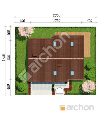 Проєкт будинку ARCHON+ Будинок в яблонках 6 Ситуація