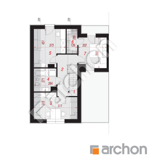 Проект дома ARCHON+ Дом под платанами (Б) План мансандри