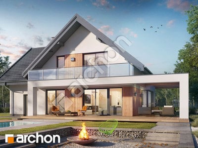 Проект дома ARCHON+ Дом в аморфах 4 (ГЕ) ВИЭ 