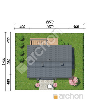 Проєкт будинку ARCHON+ Будинок під червоною горобиною 25 Ситуація