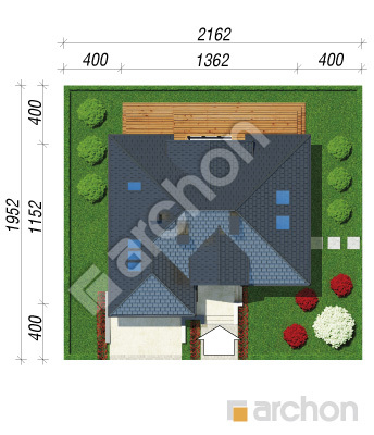 Проєкт будинку ARCHON+ Будинок в калатеях 5 Termo вер.2 Ситуація