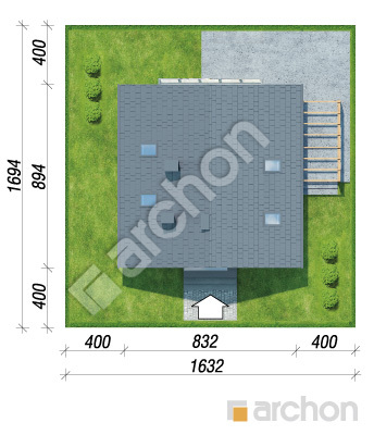 Проект дома ARCHON+ Дом в олеандрах вер.2 Ситуація