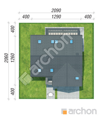 Проект дома ARCHON+ Дом в гречке (Г2E) ВИЭ Ситуація