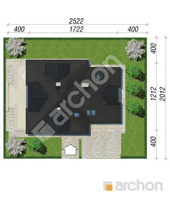 Проєкт будинку ARCHON+ Будинок в чорнушці (Г2) вер.2 Ситуація