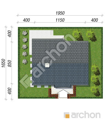 Проект дома ARCHON+ Дом под папайей 2 вер.2 Ситуація