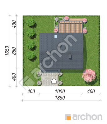 Проект дома ARCHON+ Дом в малиновках 27 Ситуація