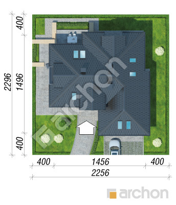 Проект дома ARCHON+ Дом в камелиях (Г2H) вер.2 Ситуація