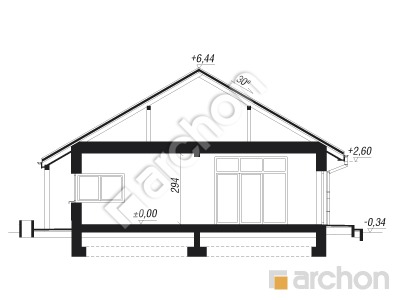 Проект дома ARCHON+ Дом в мекинтошах 3 Розріз будинку