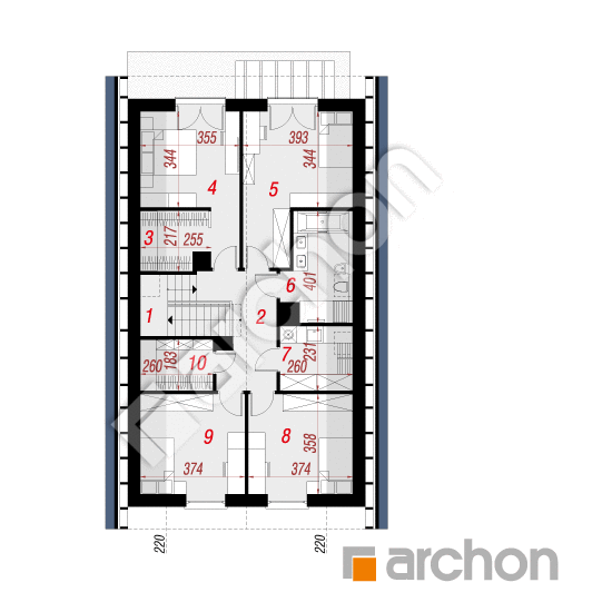 Проект дома ARCHON+ Дом в лавровишнях 2 (Г) План мансандри