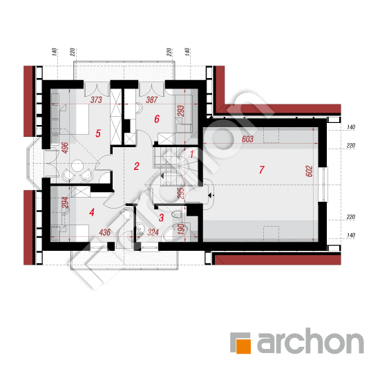 Проект будинку ARCHON+ Будинок в рододендронах 2 (Г2) вер. 2 План мансандри