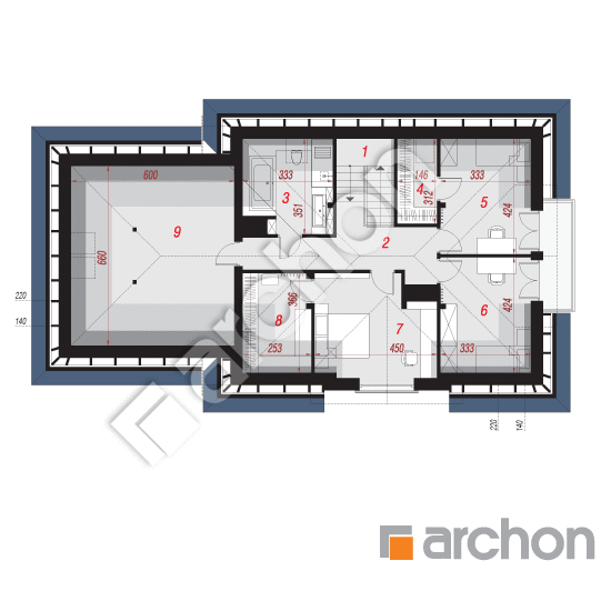 Проект дома ARCHON+ Дом в веймуте (Г2) План мансандри