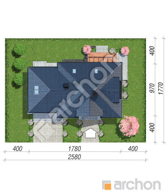 Проєкт будинку ARCHON+ Будинок в веймуті (Г2) Ситуація