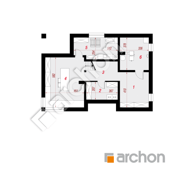Проект будинку ARCHON+ Будинок в ізопірумі (П) План підвалу