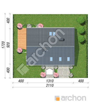 Проєкт будинку ARCHON+ Будинок в ізопірумі (П) Ситуація