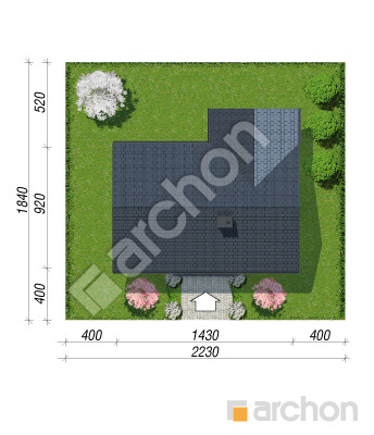 Проект дома ARCHON+ Дом в овсянницах 4 (A) Ситуація