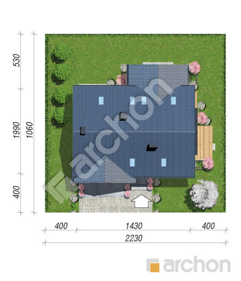 Проєкт будинку ARCHON+ Будинок в аурорах 11 (Г2А) Ситуація