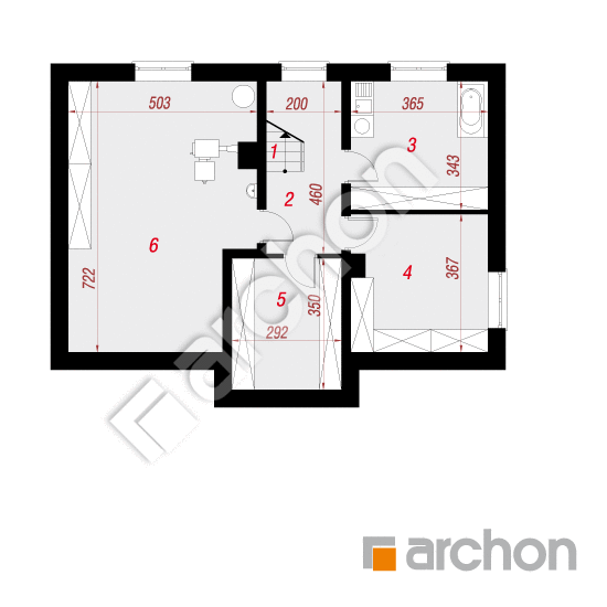 Проект будинку ARCHON+ Будинок в горошку 4 вер.2 План підвалу