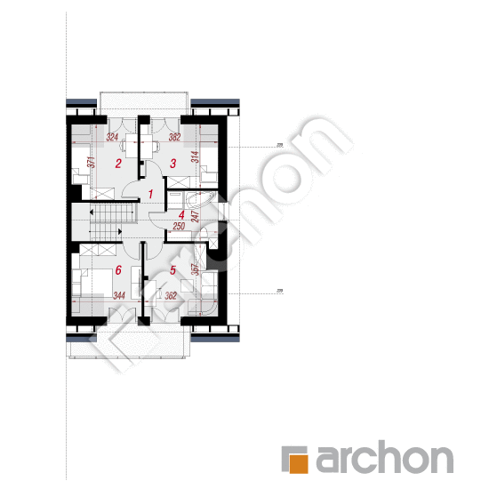Проект дома ARCHON+ Дом в клематисах 20 (БТА) вер. 2  План мансандри