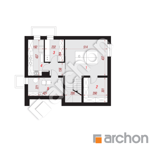 Проект будинку ARCHON+ Будинок в малинівці 11 (П) План підвалу