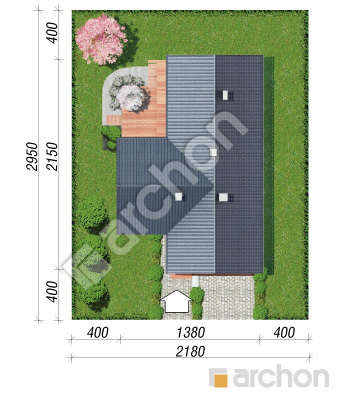 Проект дома ARCHON+ Дом в бонсай 2 (Г2) Ситуація