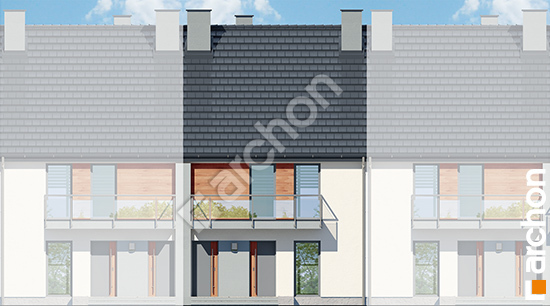 Передний фасад Дом в фиалках (Р2СА) вер.3