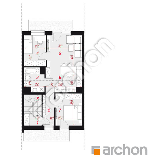 Проект дома ARCHON+ Дом в фиалках (Р2СА) вер.3 План мансандри