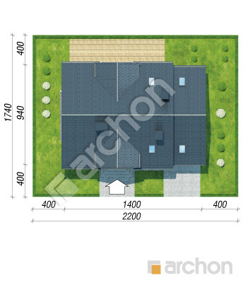 Проєкт будинку ARCHON+ Будинок в рододендронах 23 Ситуація