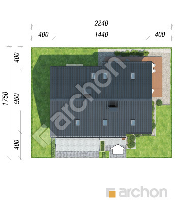 Проект дома ARCHON+ Дом в яблонках (Г2Т) Ситуація