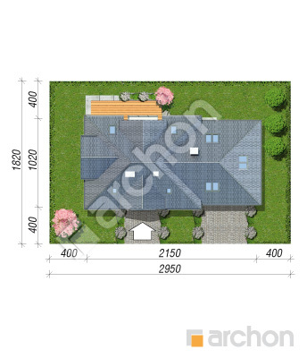 Проект дома ARCHON+ Дом в сливах 4 (Г2) Ситуація