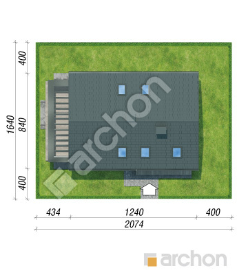 Проєкт будинку ARCHON+ Будинок в шишковиках 3 Ситуація