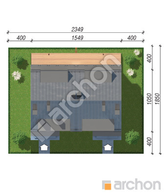 Проєкт будинку ARCHON+ Будинок в клематисах 31 (Р2) Ситуація