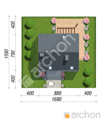 Проект дома ARCHON+ Дом в малиновках 28 Ситуація