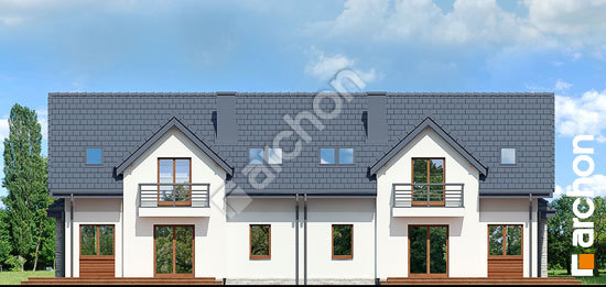 Дворовой фасад Дом в цикламенах (Р2) вер. 3