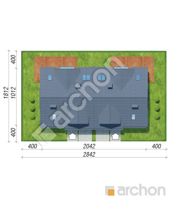 Проєкт будинку ARCHON+ Будинок в цикламенах (Р2) вер. 3 Ситуація