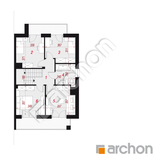 Проект будинку ARCHON+ Будинок в клематисах 24 (Б) План першого поверху