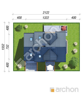 Проєкт будинку ARCHON+   Будинок у перлівці (НТ) Ситуація
