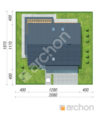 Проект дома ARCHON+ Дом в нефрисах (Г2Е) ВИЭ Ситуація