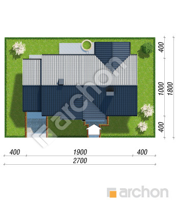 Проект дома ARCHON+ Дом в лещиновнике 4 Ситуація