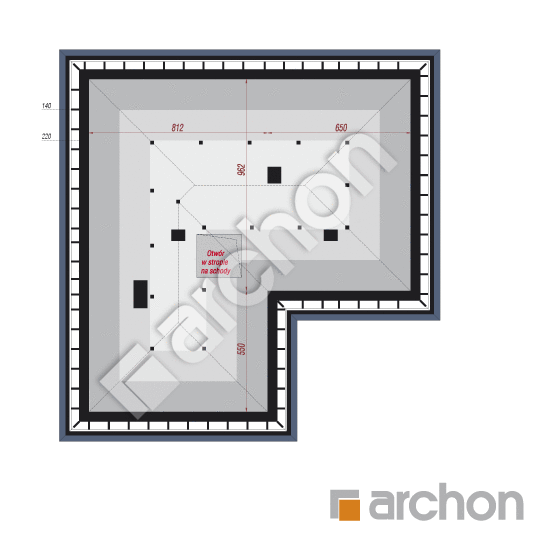 Проект будинку ARCHON+ Будинок в бірюзі (Г2) План мансандри