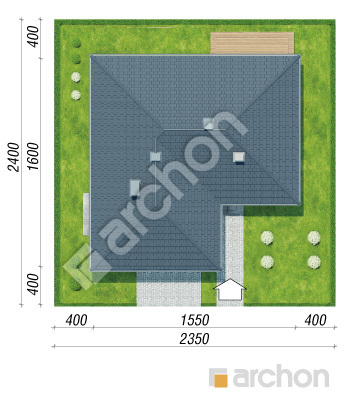 Проект дома ARCHON+ Дом в бирюзе (Г2) Ситуація