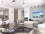 Проект дома ARCHON+ Дом в бирюзе (Г2) дневная зона (визуализация 1 вид 1)