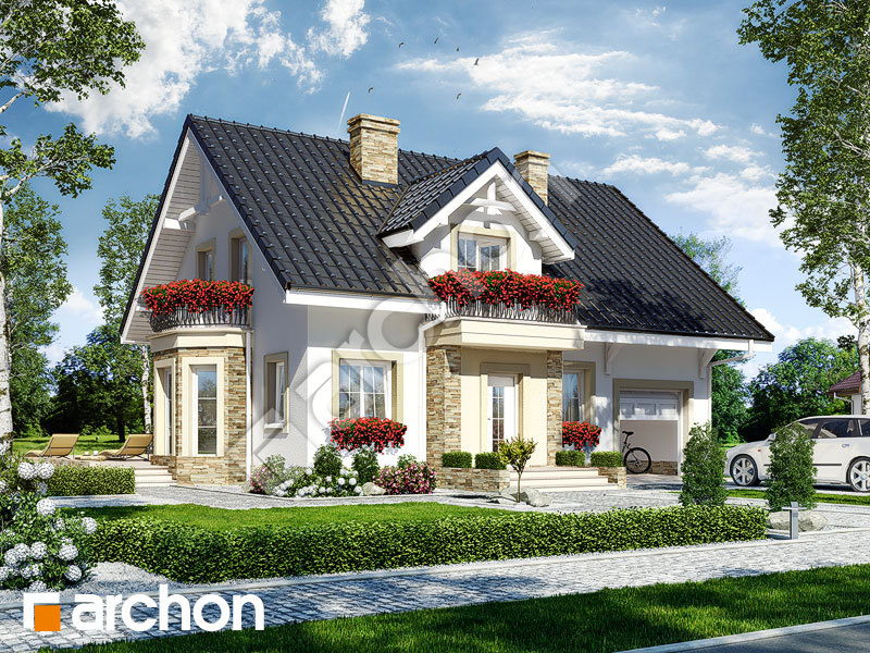 Проект будинку ARCHON+ Будинок в рододендронах 14 вер.2 Вид 1