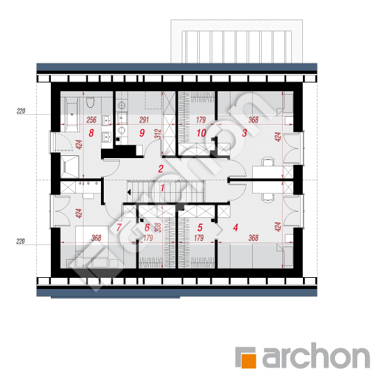 Проект будинку ARCHON+ Будинок в аурорах 22 (ГЕ) План мансандри