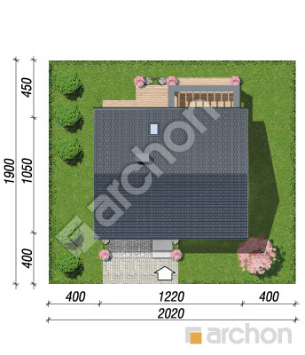 Проект дома ARCHON+ Дом в аурорах 22 (ГЕ) Ситуація