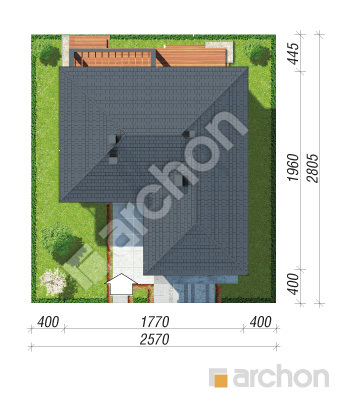 Проєкт будинку ARCHON+ Будинок в підсніжниках 3 (Г2) Ситуація