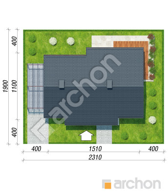 Проект дома ARCHON+ Дом в диком винограде Ситуація