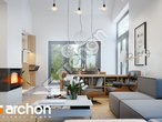 Проект дома ARCHON+ Дом в диком винограде дневная зона (визуализация 1 вид 1)